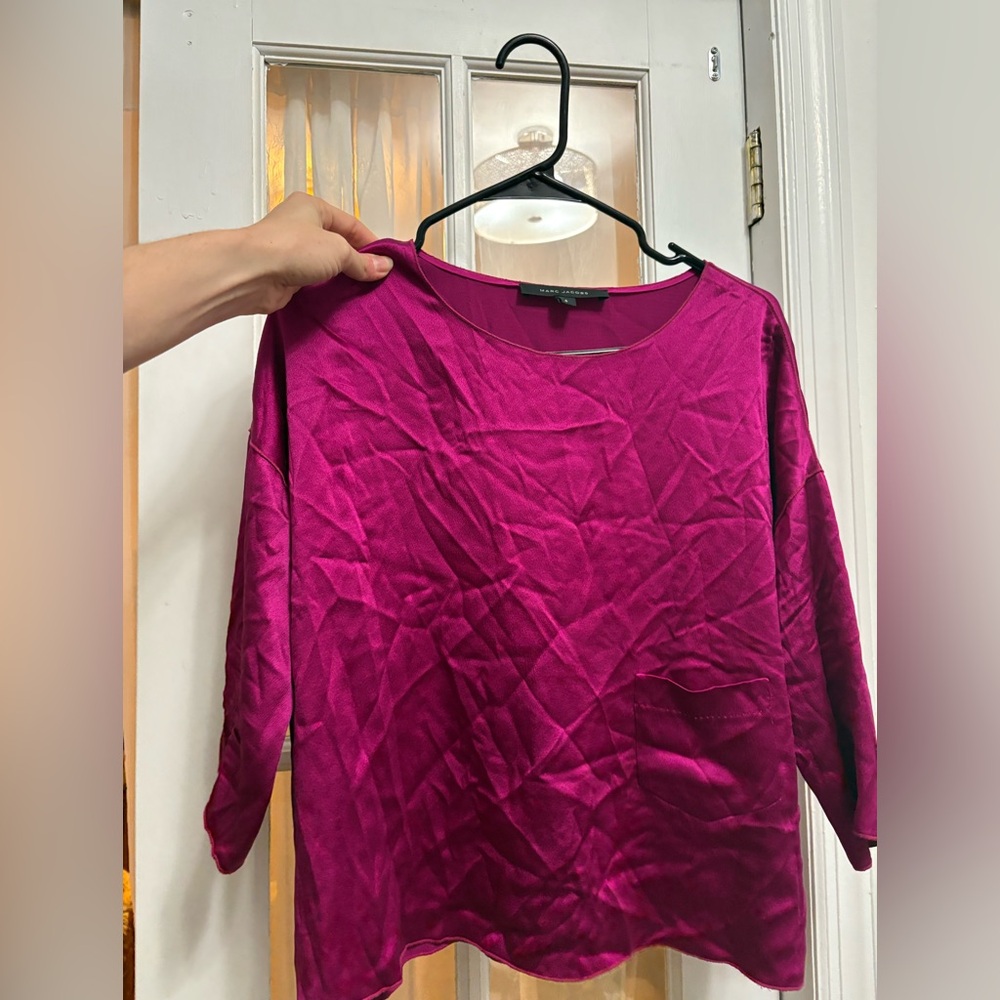 Marc Jacobs Women's Silk Fuchsia Blouse